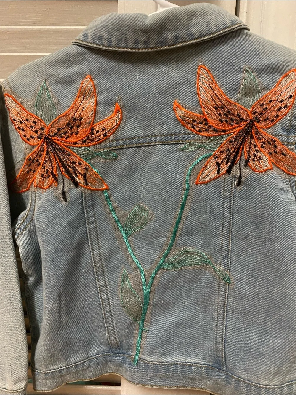 Mudpie Light Wash- Hand Embroidered Denim Jacket for Kids